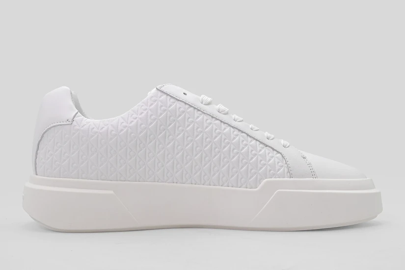 Calvin Klein Durable Traction Logo Ανδρικά Sneakers Λευκά