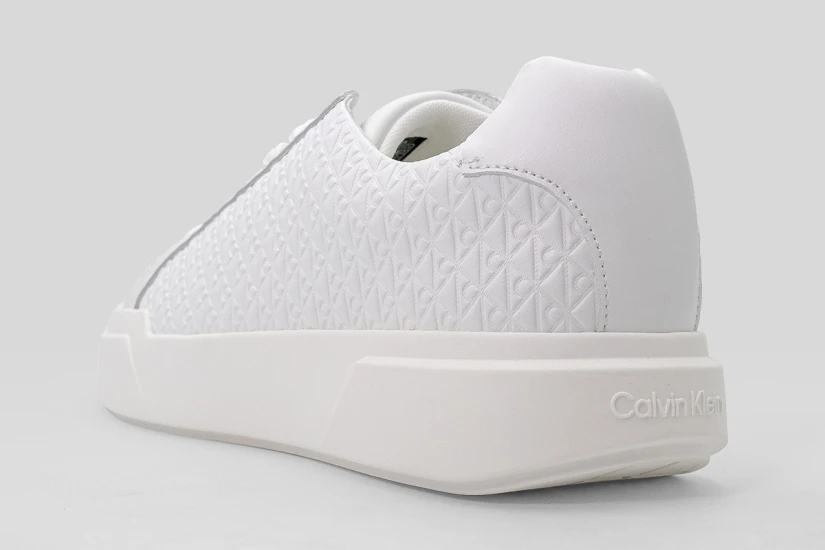 Calvin Klein Durable Traction Logo Ανδρικά Sneakers Λευκά