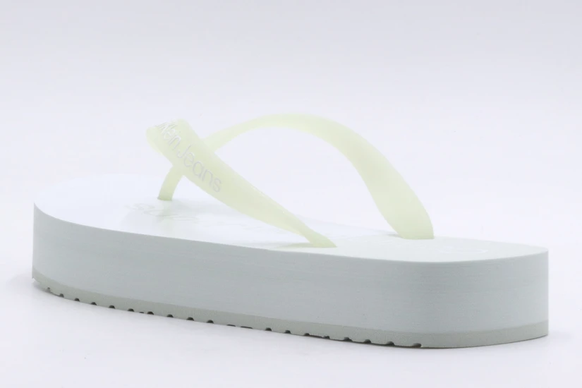 Calvin Klein Beach Sandal Flatform Σαγιονάρες Λευκές & Γκρι