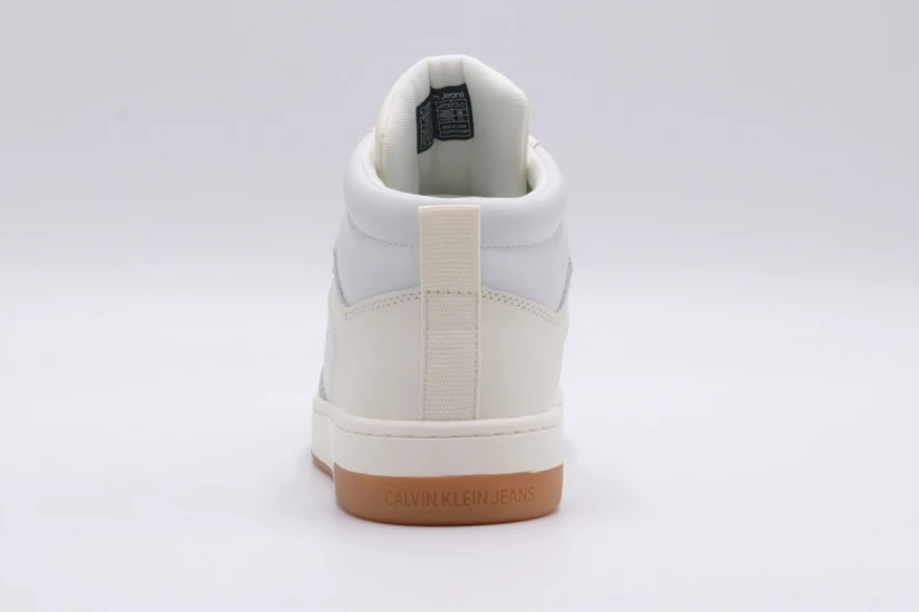 Calvin Klein Basket Cupsole Mid Lth Mono Sneakers (YW0YW00877 02X)