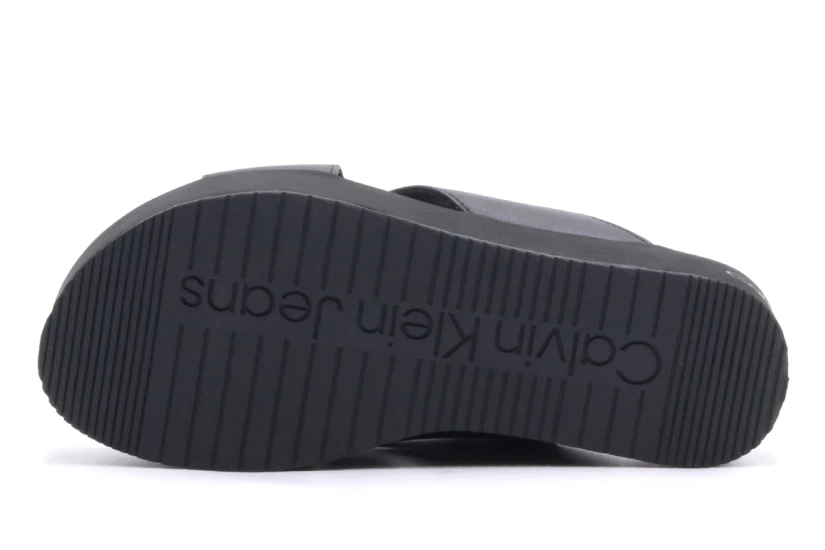 Calvin Klein Flatform Cross Ανοιχτά Γυναικεία Παπούτσια Μαύρα