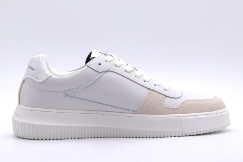 Calvin Klein Chunky Cupsole Low Mix Γυναικεία Παπούτσια Λευκά