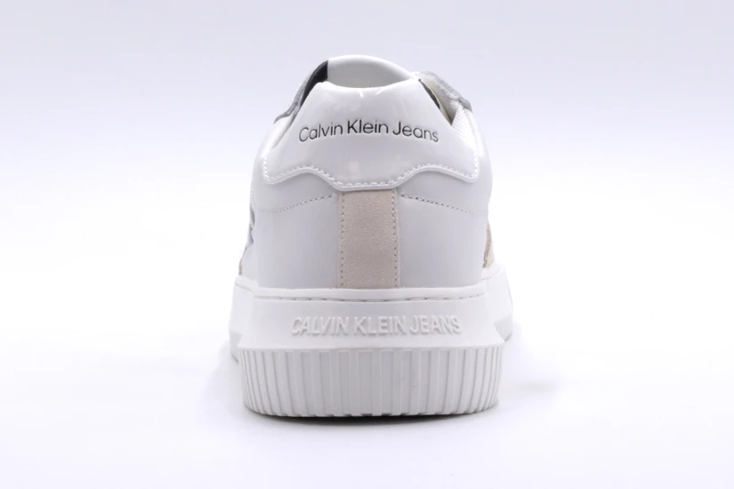 Calvin Klein Chunky Cupsole Low Mix Γυναικεία Παπούτσια Λευκά