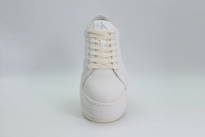 Calvin Klein Γυναικεία Δερμάτινα Sneakers με Πλατφόρμα Λευκά