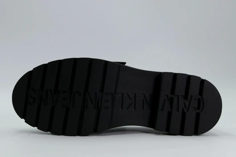 Calvin Klein Γυναικεία Δερμάτινα Loafers με Πλατφόρμα Μαύρα