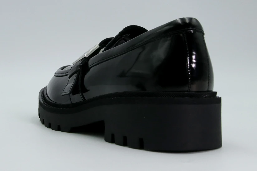 Calvin Klein Γυναικεία Δερμάτινα Loafers με Πλατφόρμα Μαύρα