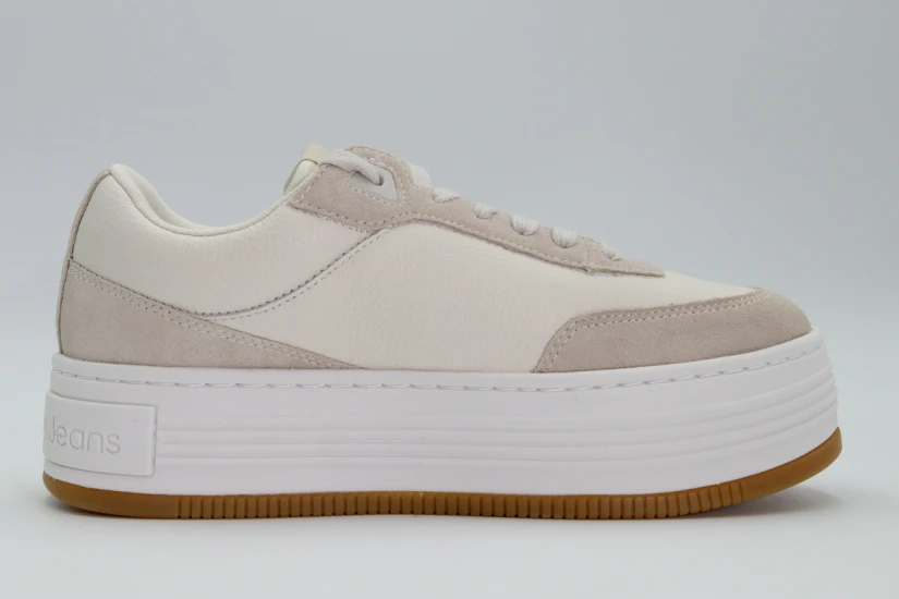 Calvin Klein Γυναικεία Sneakers με Πλατφόρμα Εκρού, Λευκά
