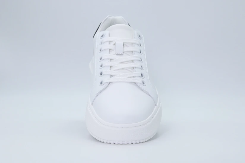 Calvin Klein Leather Trainers Sneakers Λευκά, Μαύρα