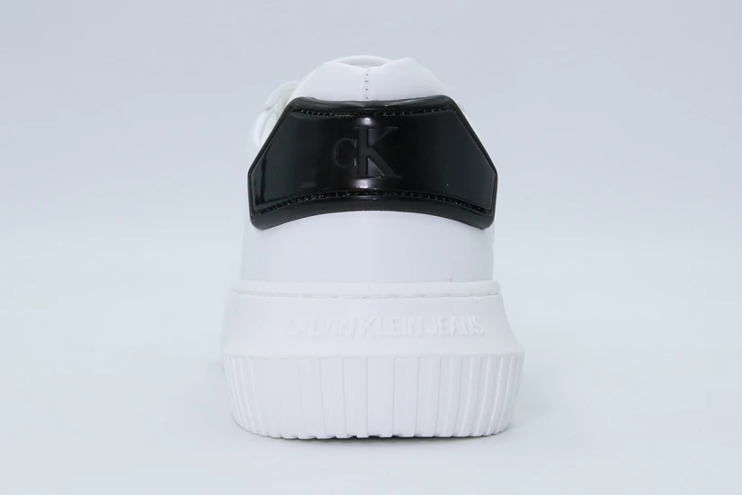 Calvin Klein Leather Trainers Sneakers Λευκά, Μαύρα