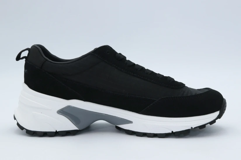 Calvin Klein Suede And Emblem Logo Nylon Γυναικεία Sneakers