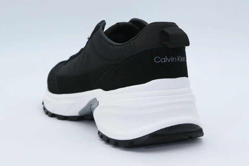 Calvin Klein Suede And Emblem Logo Nylon Γυναικεία Sneakers