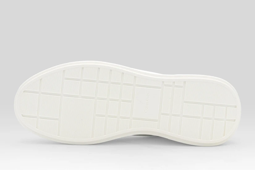 Calvin Klein Avenue Smooth Leather Logo Γυναικεία Sneakers Λευκά