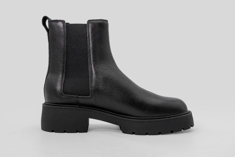 Calvin Klein Leather Chunky Square Toe Chelsea Γυναικεία Μποτάκια