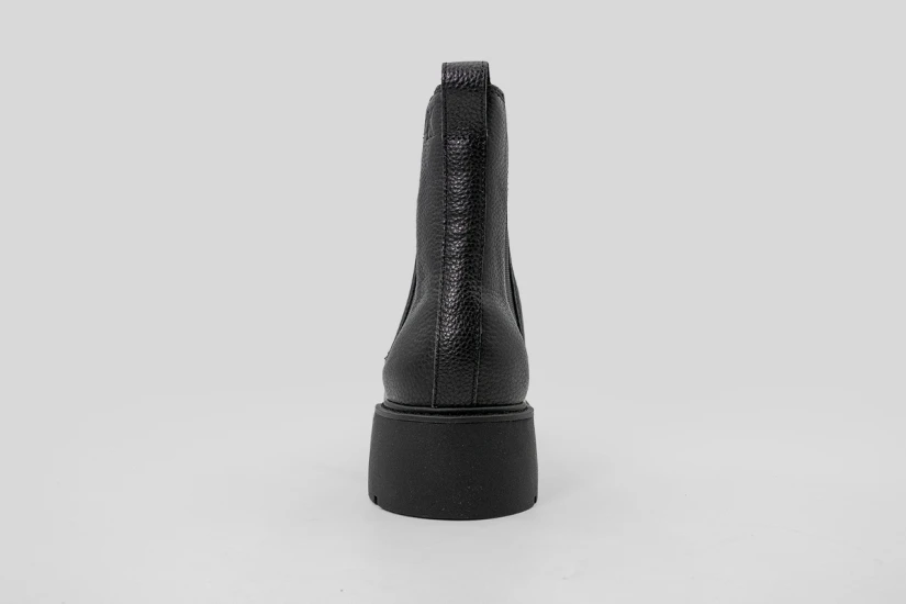 Calvin Klein Leather Chunky Square Toe Chelsea Γυναικεία Μποτάκια