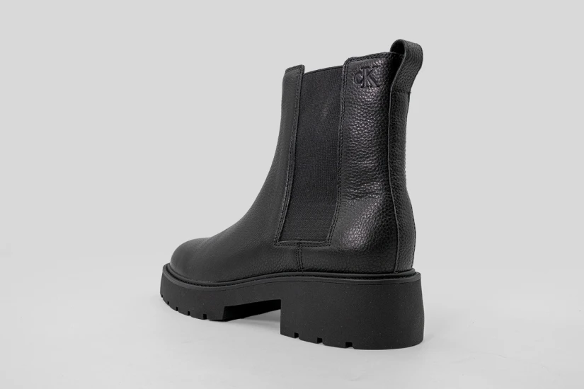 Calvin Klein Leather Chunky Square Toe Chelsea Γυναικεία Μποτάκια