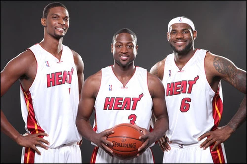 Dwyane Wade, Lebron James και Chris Bosh στους Miami Heat