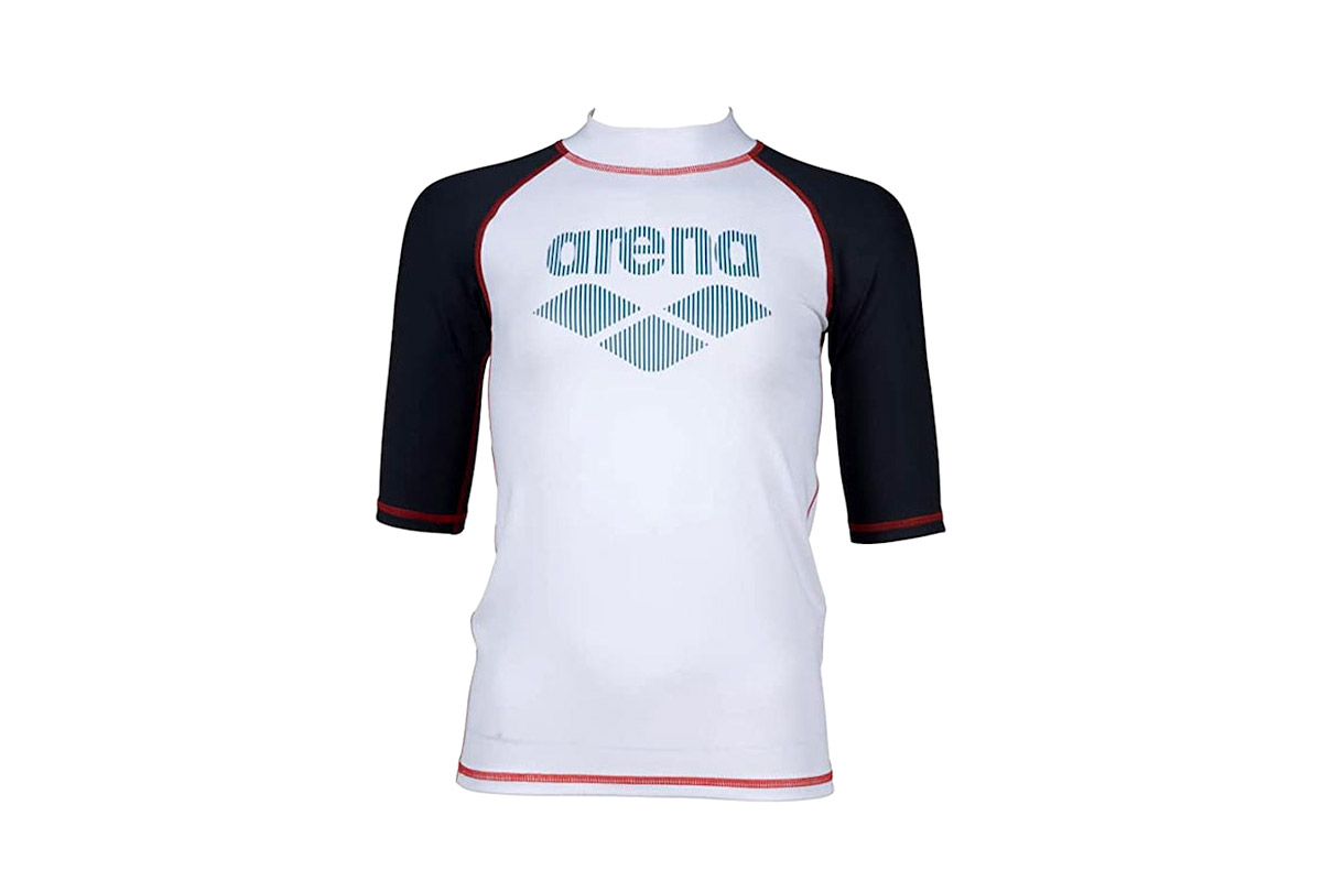 Maglietta Rash Guard Arena Unisex Jr - Maniche Corte, UPF 40+, Poliestere Riciclato - Foto 5