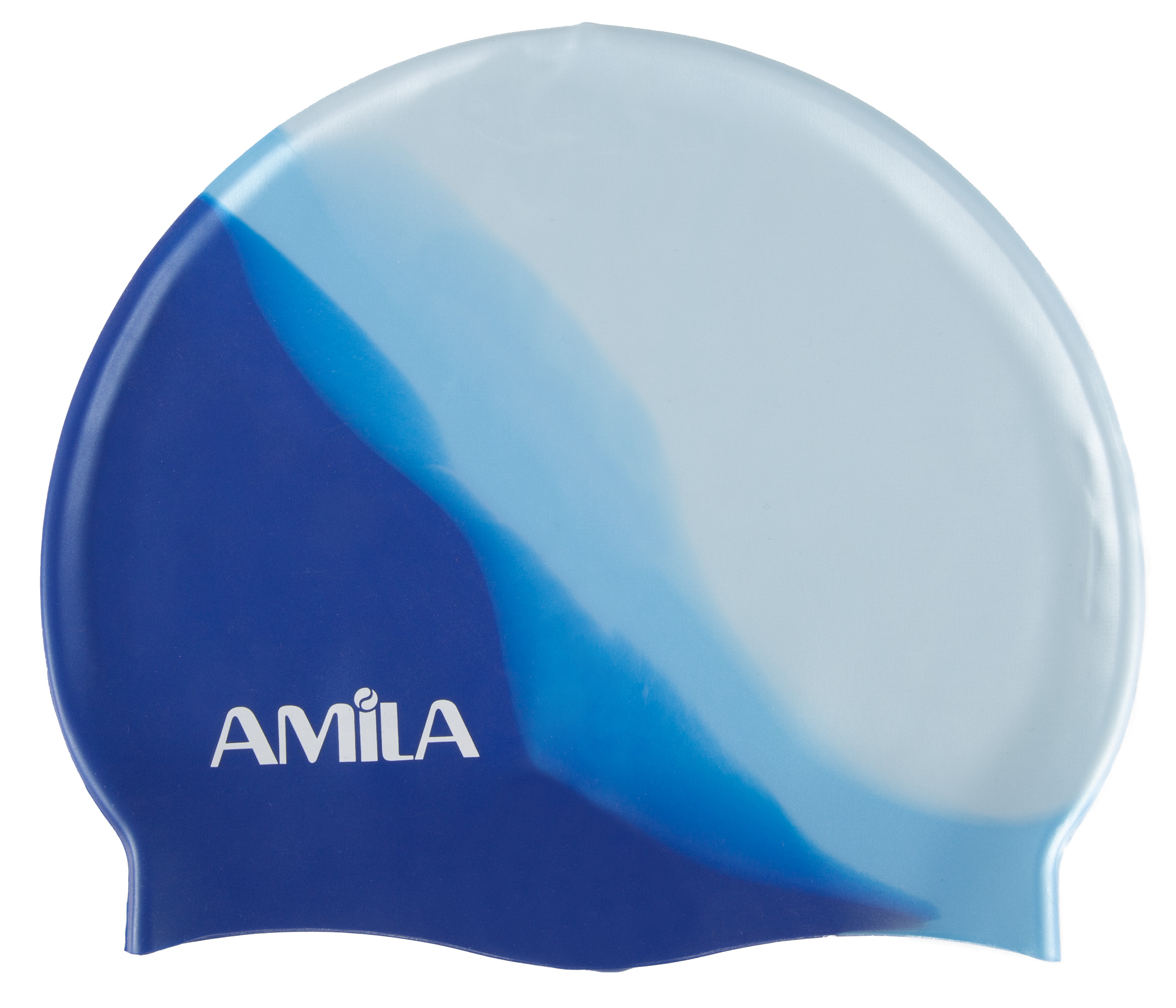 Amila Σκουφακι Κολυμβησης Σιλικονης Πολυχρωμο Λευκογαλαζιομπλε (47001)