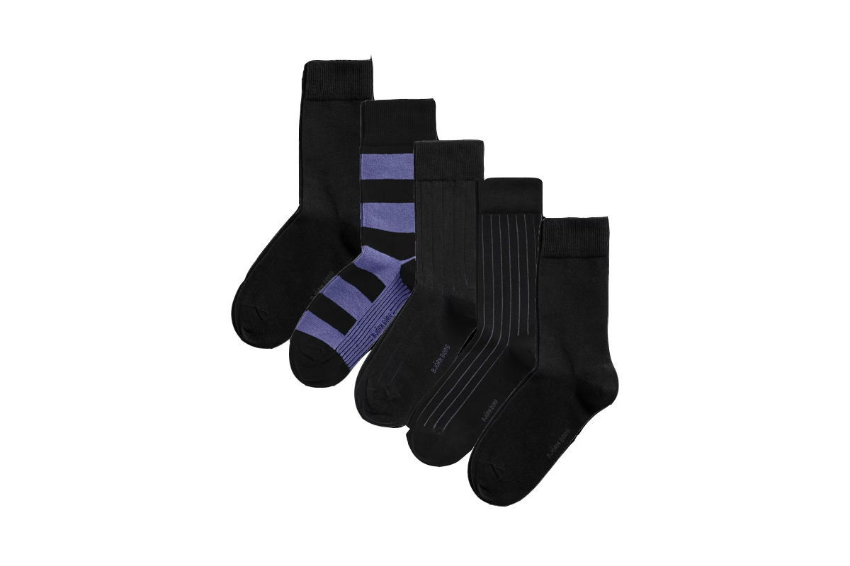 Bjorn Borg Ankle Socks 5 Pack (9999-1646-90651) ΜΑΥΡΟ
