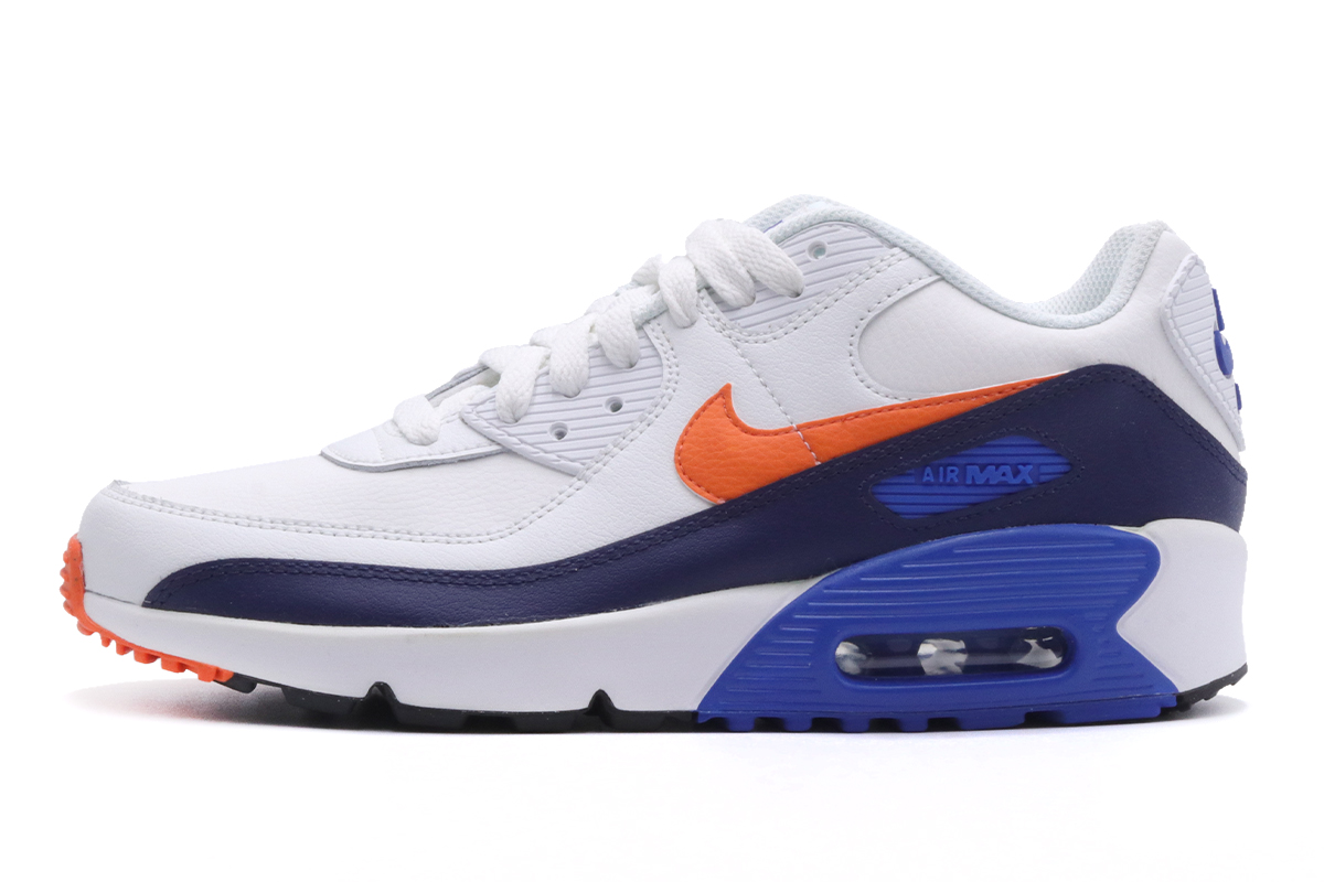 Nike Air Max 90 LTR Sneakers Λευκά, Μπλε Σκούρα, Πορτοκαλί Hall