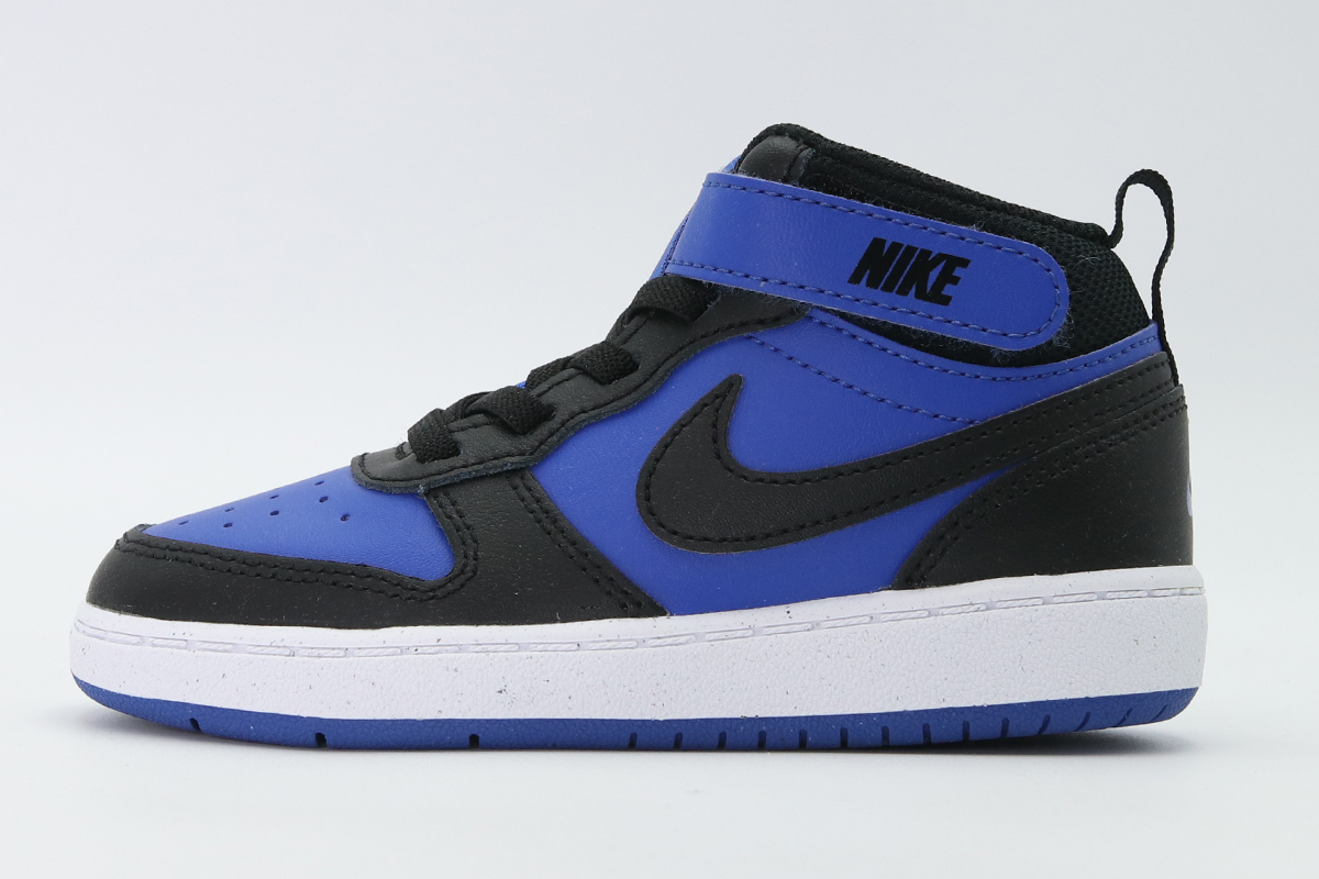 Nike Court Borough Mid Βρεφικά Sneakers Μπλε, Μαύρα, Λευκά