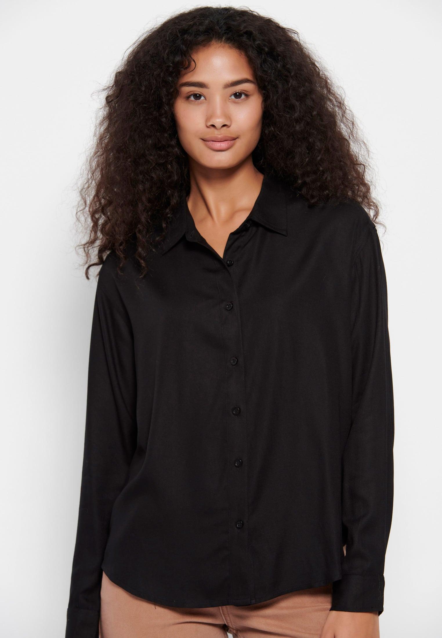 Funky Buddha Γυναικείο Πουκάμισο (FBL006-100-05-BLACK) Μαύρο