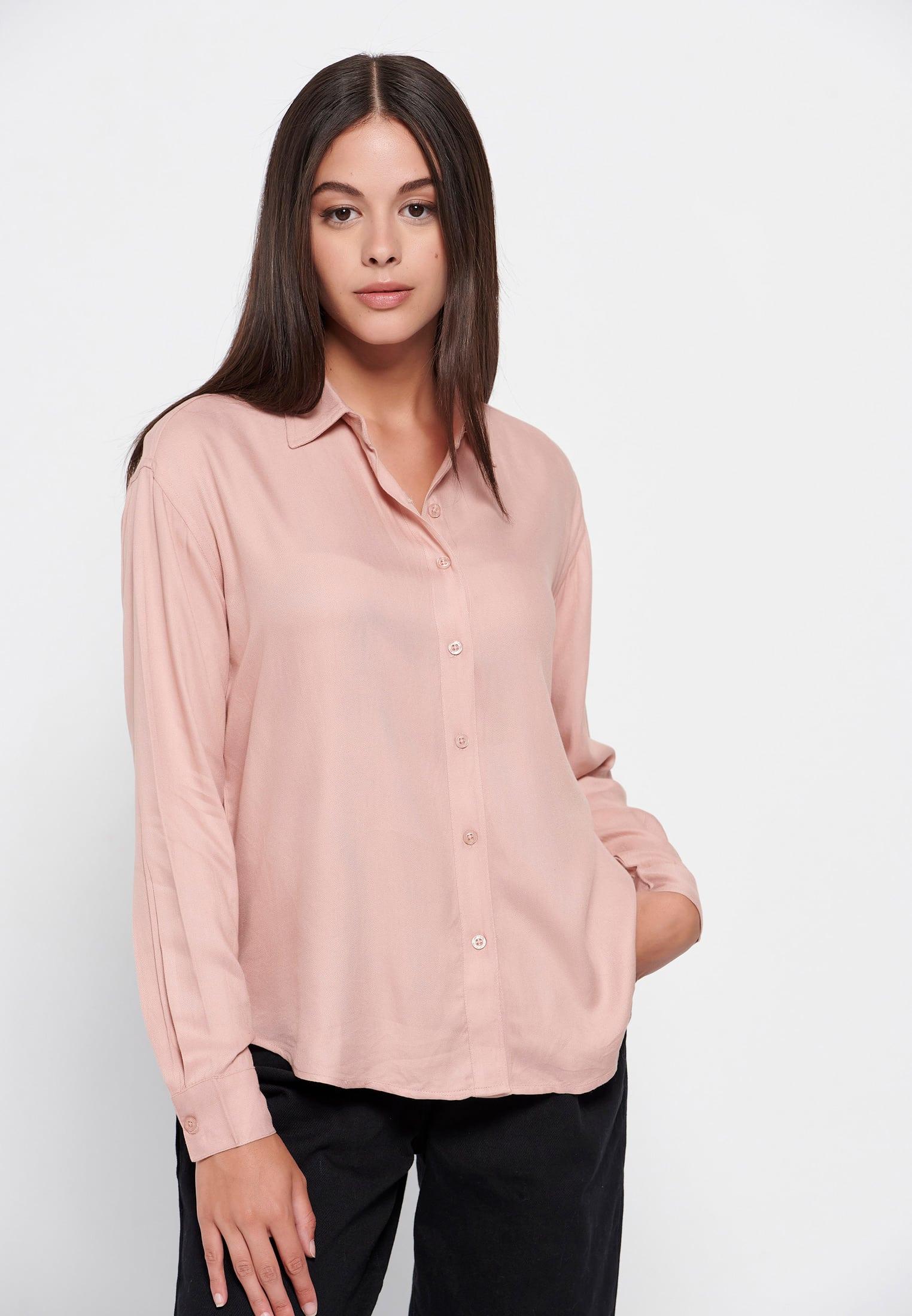 Funky Buddha Γυναικείο Πουκάμισο (FBL006-100-05-PINK) Φούξια