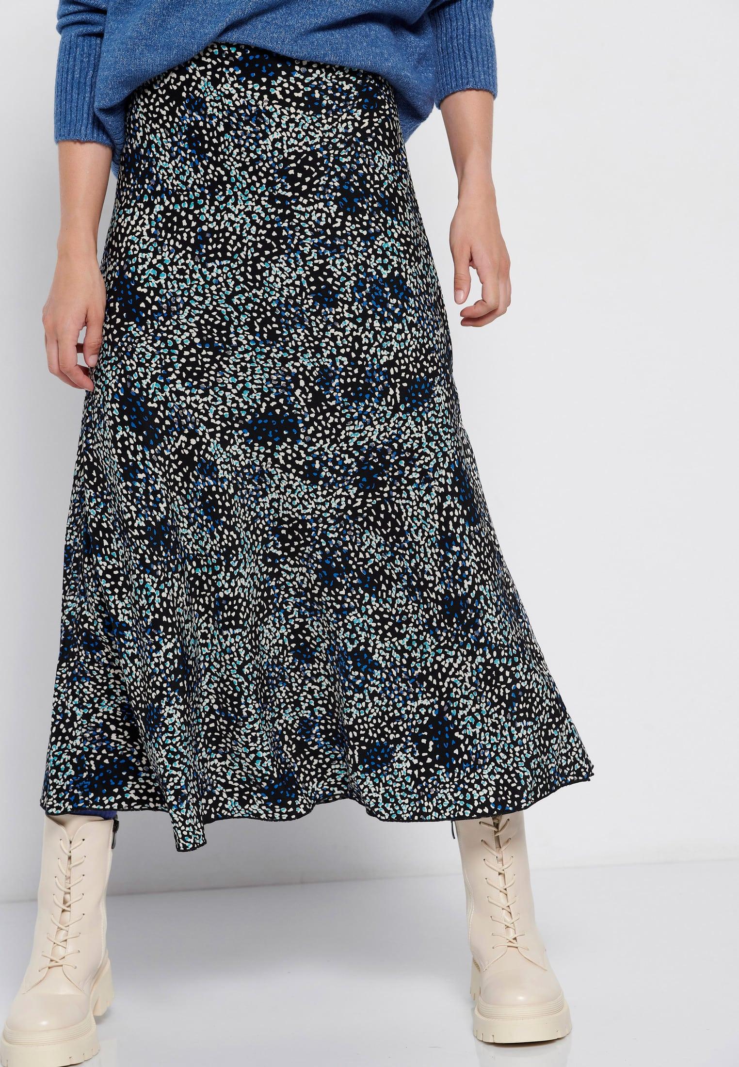 Funky Buddha Γυναικεία Φούστα Midi-Maxi (FBL006-102-14-BLACK) Πολύχρωμο