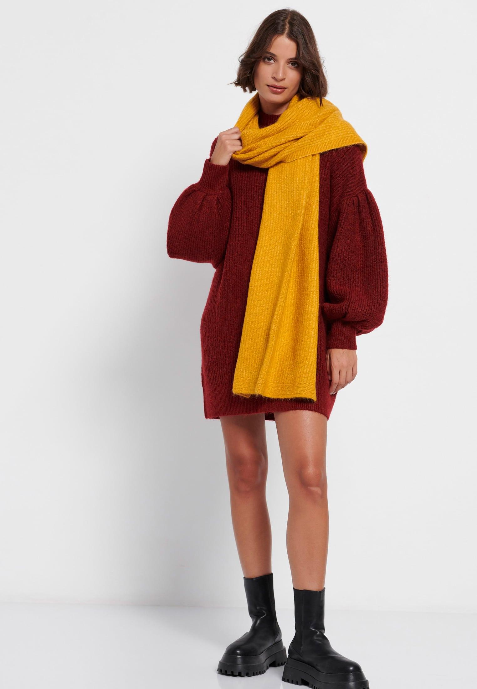 Funky Buddha Γυναικείο Κασκόλ (FBL006-148-10-OCHRE) Κίτρινο