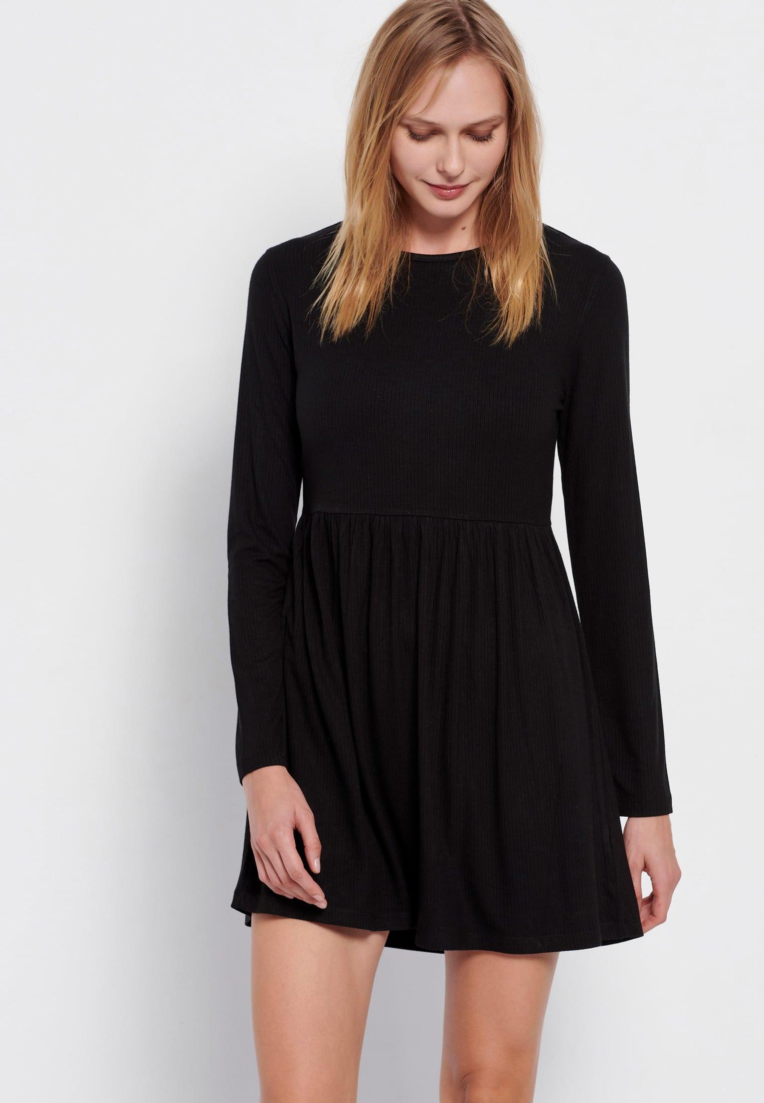 Funky Buddha Γυναικείο Φόρεμα Midi (FBL006-150-13-BLACK) Μαύρο