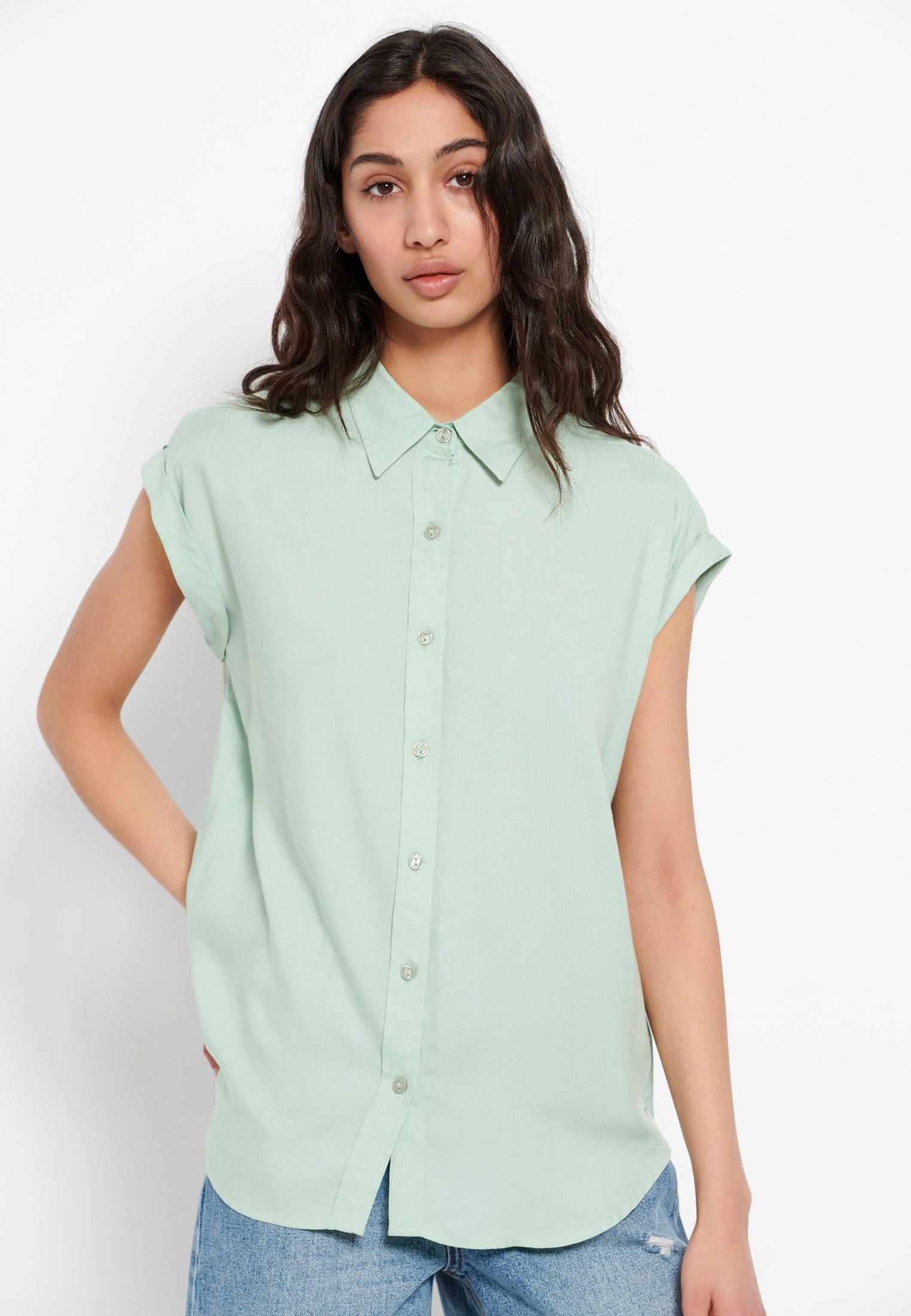Funky Buddha Γυναικείο Πουκάμισο (FBL007-100-05-GREEN-FIG) Πράσινο