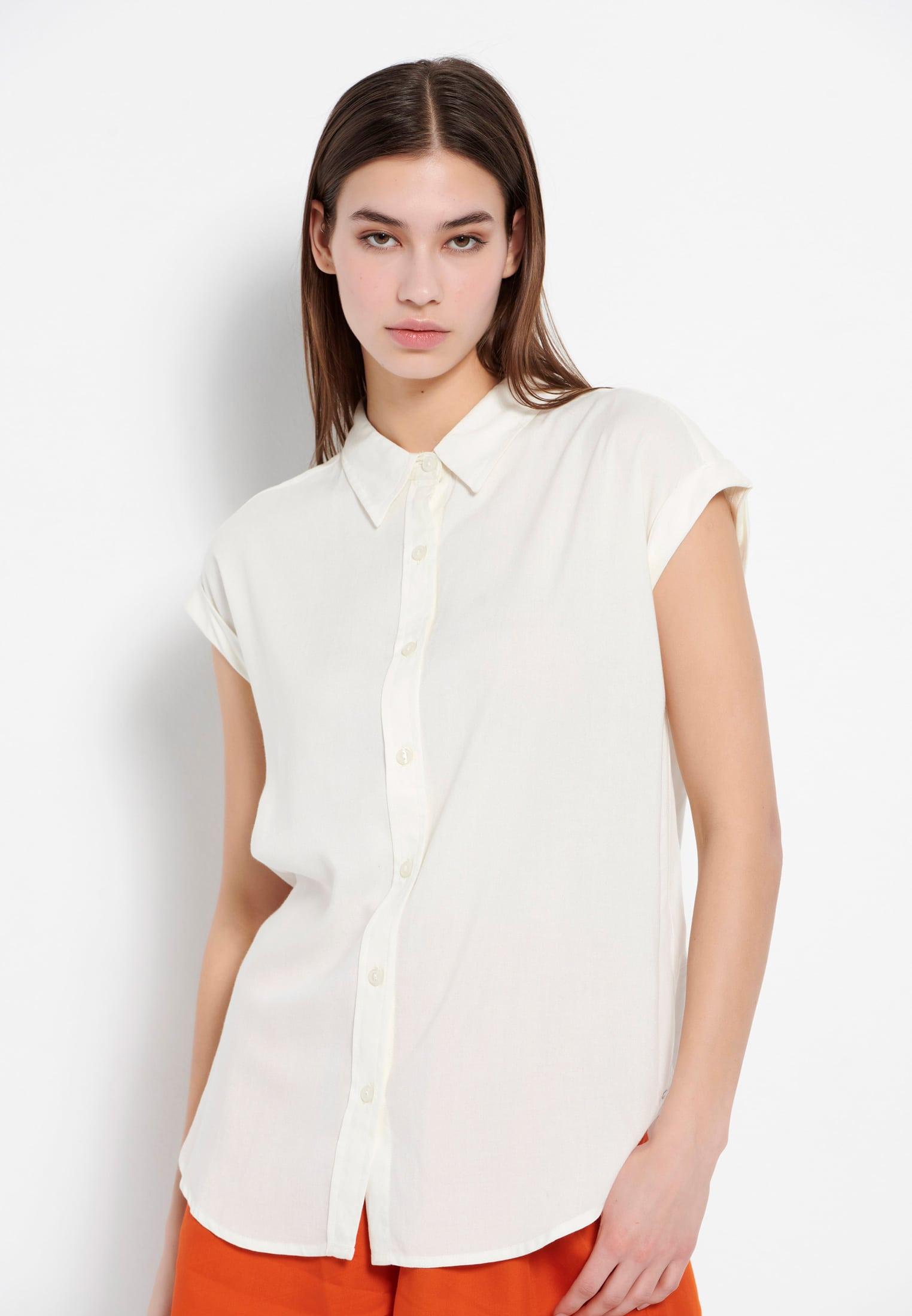 Funky Buddha Γυναικείο Πουκάμισο (FBL007-100-05-OFF-WHITE) Λευκό