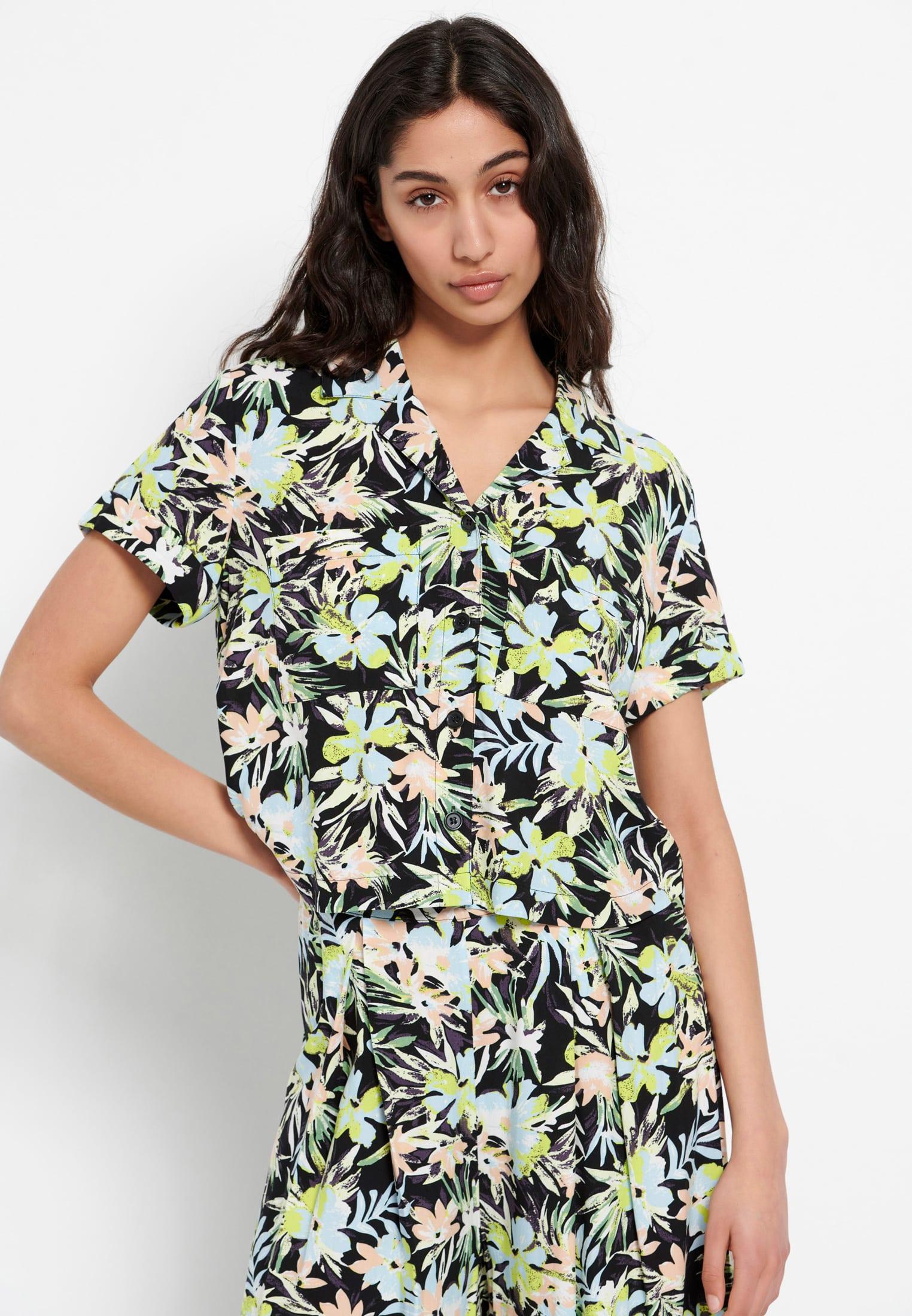 Funky Buddha Γυναικείο Πουκάμισο Με Τύπωμα (FBL007-107-05-MULTI) Πολύχρωμο