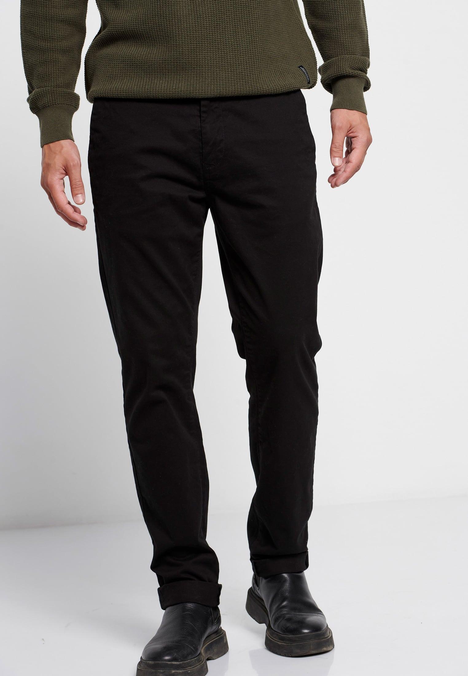 Funky Buddha Παντελόνι Chino Ανδρικο (FBM006-001-02-BLACK) Μαύρο