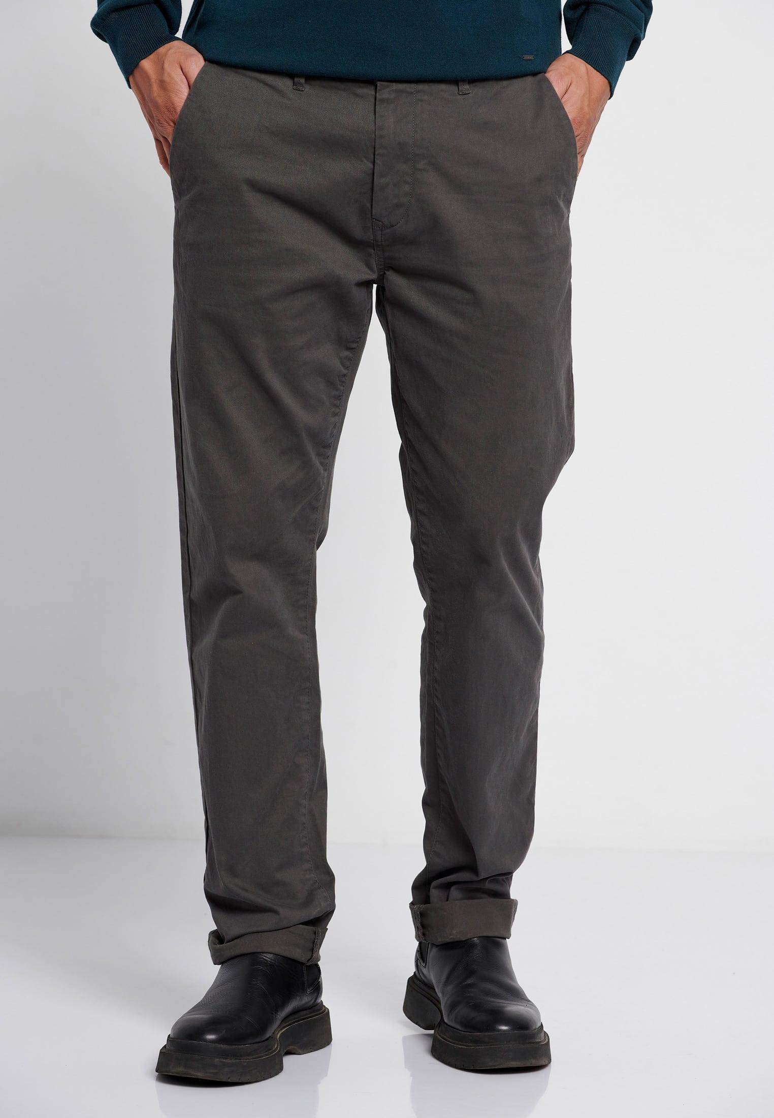 Funky Buddha Παντελόνι Chino Ανδρικο (FBM006-001-02-DK-GREY) Γκρί