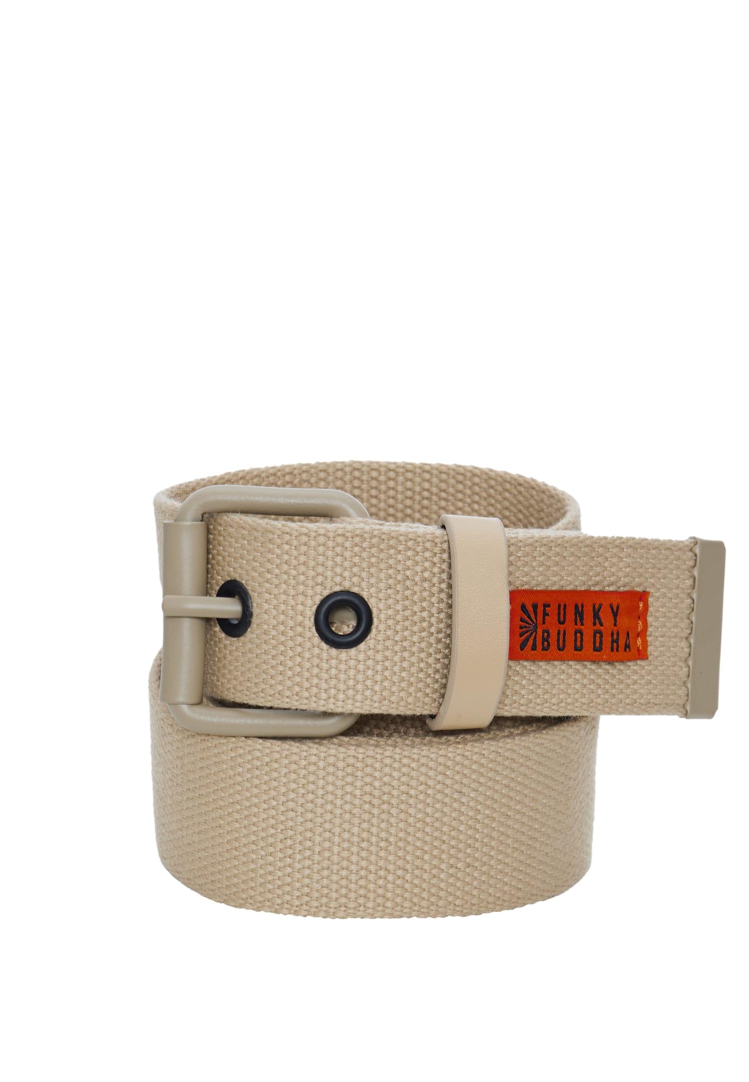 Funky Buddha Ανδρική Ζώνη (FBM007-045-10-BEIGE) Καφέ