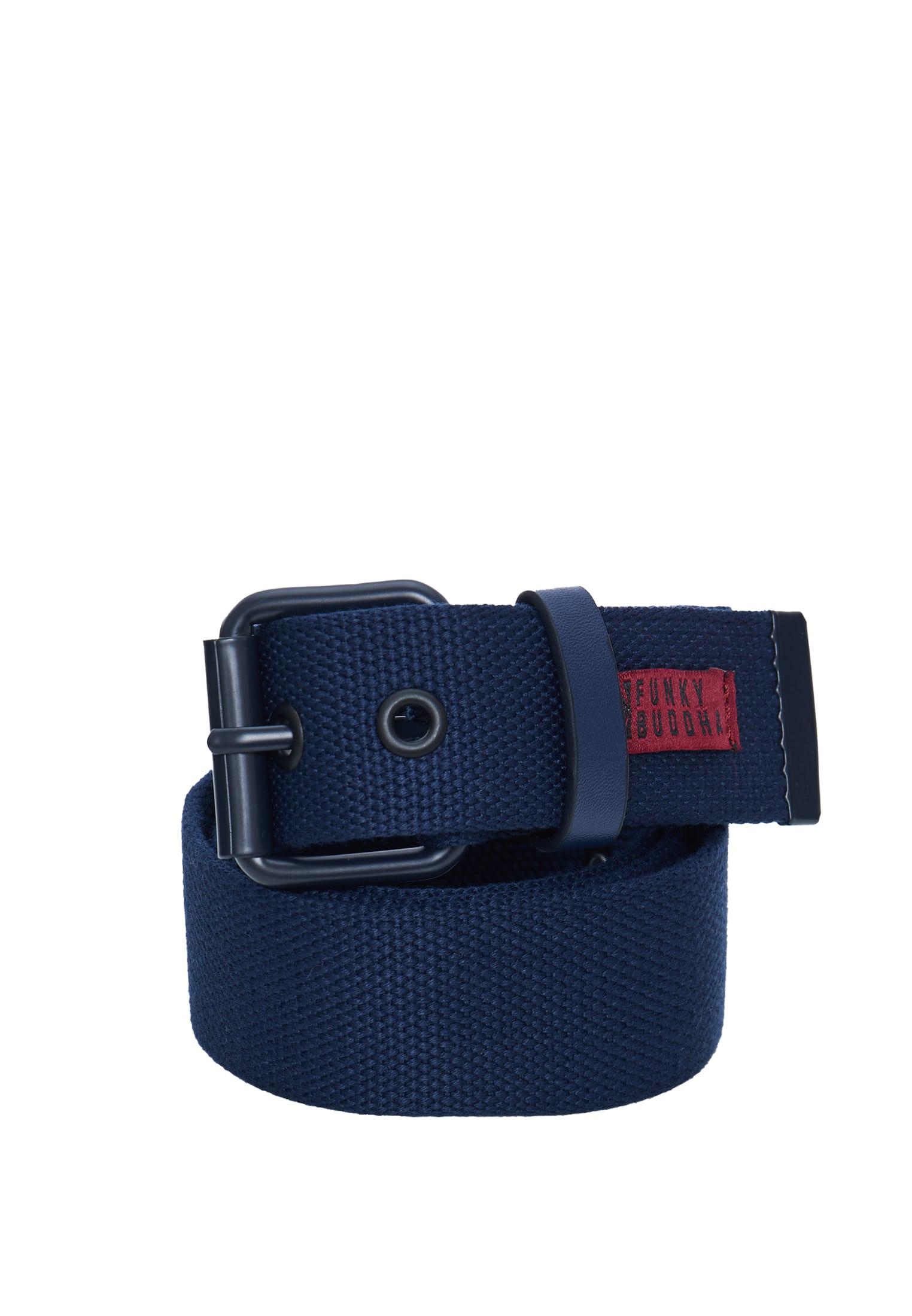 Funky Buddha Ανδρική Ζώνη (FBM007-045-10-NAVY) Μπλέ