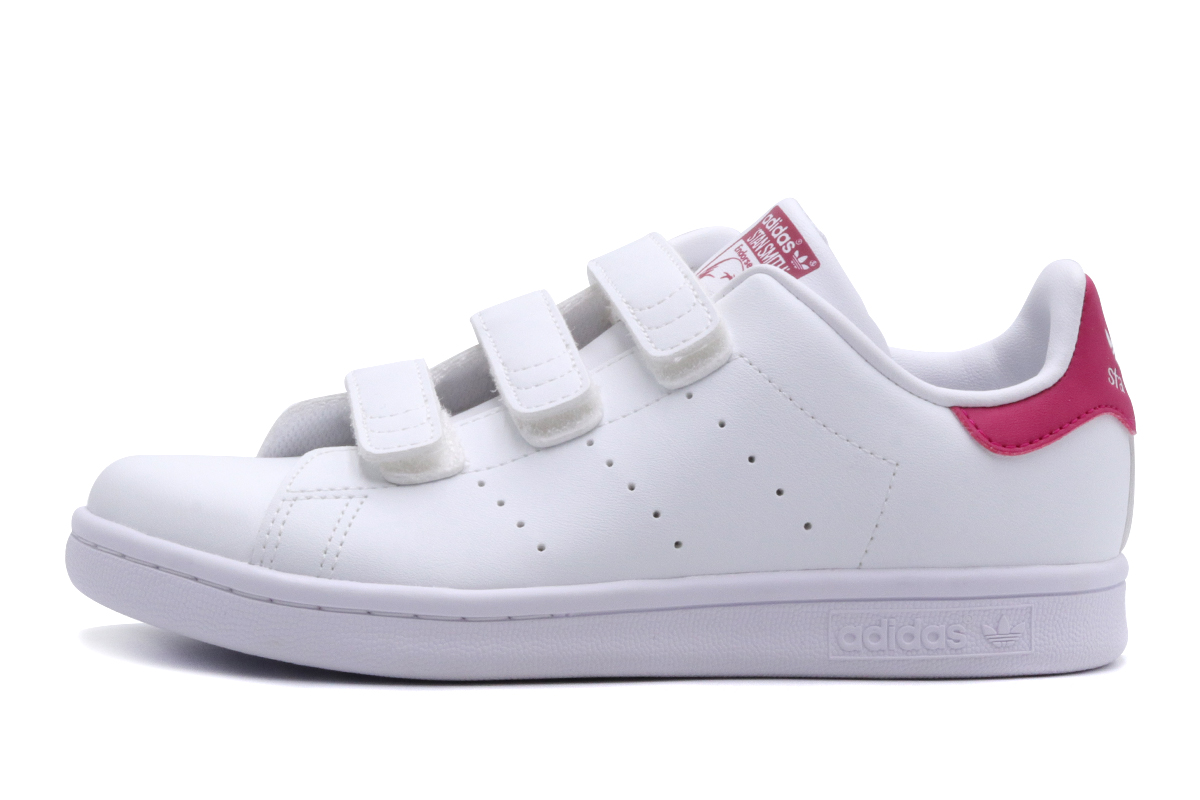 Adidas Originals Stan Smith Παιδικά Sneakers Λευκά, Φούξια