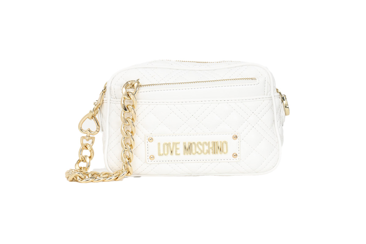 Love Moschino Borsa Quilted Τσαντάκι Χιαστί - Ώμου (JC4017PP1GLA0120) Λευκό