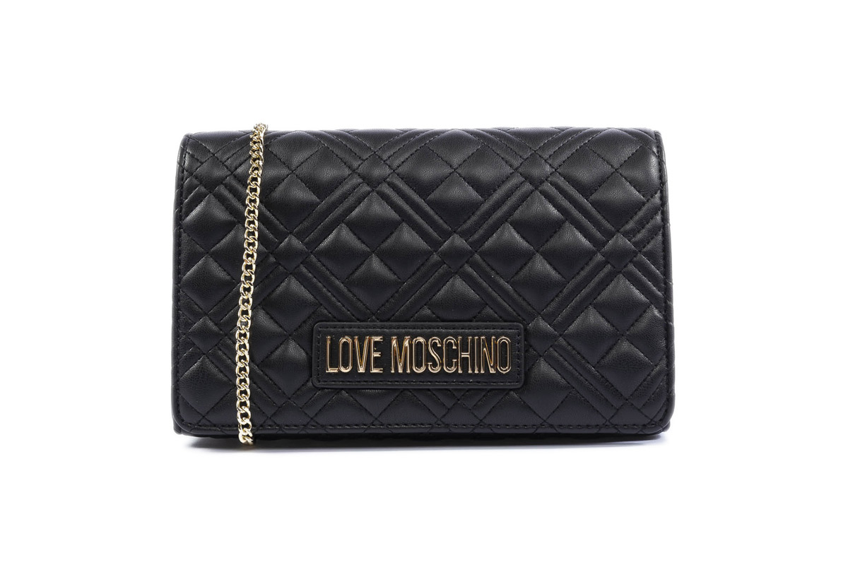 Love Moschino Borsa Quilted Τσαντάκι Χιαστί - Ώμου (JC4079PP0GLA0000) Μαύρο