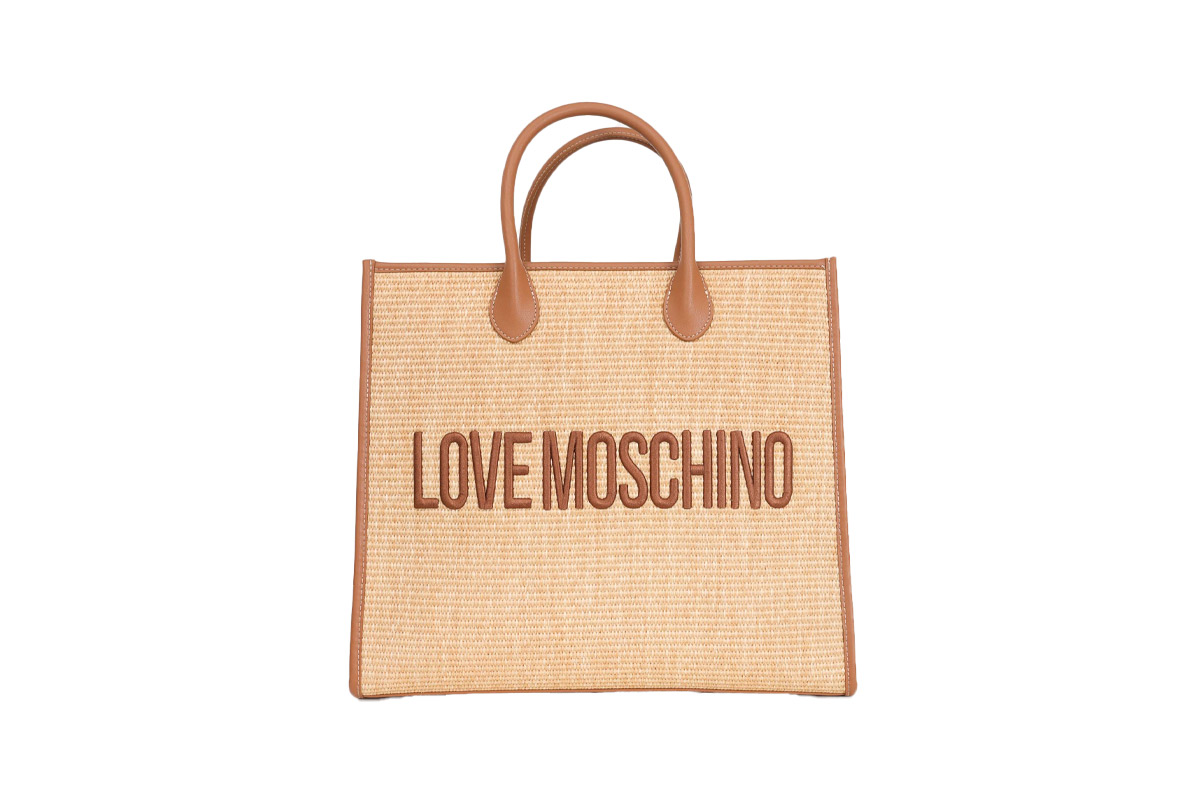 Love Moschino Borsa Raffia Τσάντα Shopper (JC4318PP0GKN120A) Καφέ