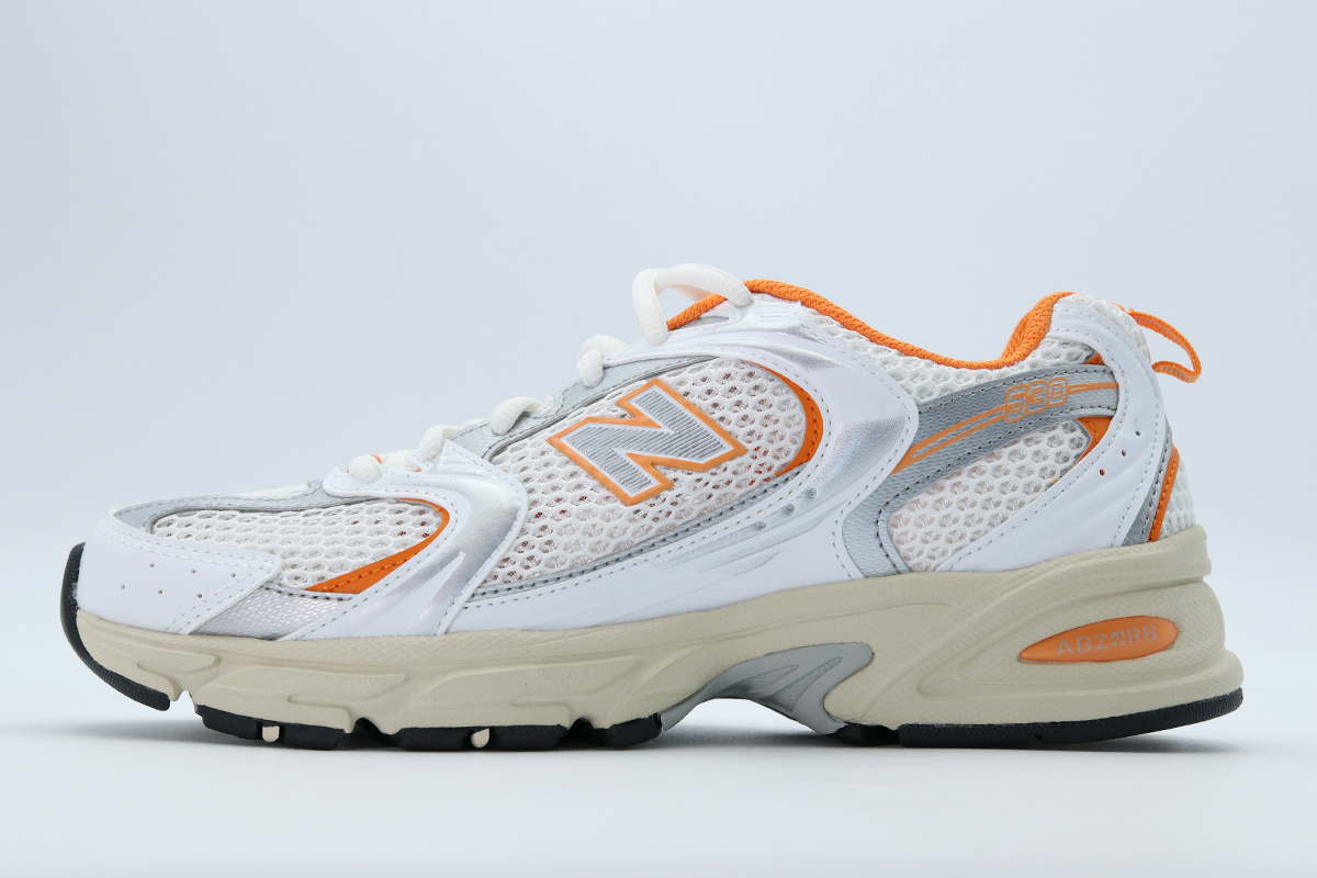 New Balance 530 Unisex Sneakers Λευκά, Πορτοκαλί, Ασημί, Μπεζ
