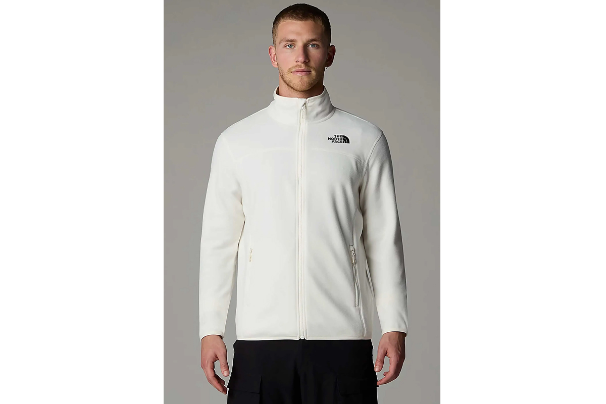 The North Face 100 Glacier Full-Zip Fleece Ανδρική Ζακέτα Λευκή
